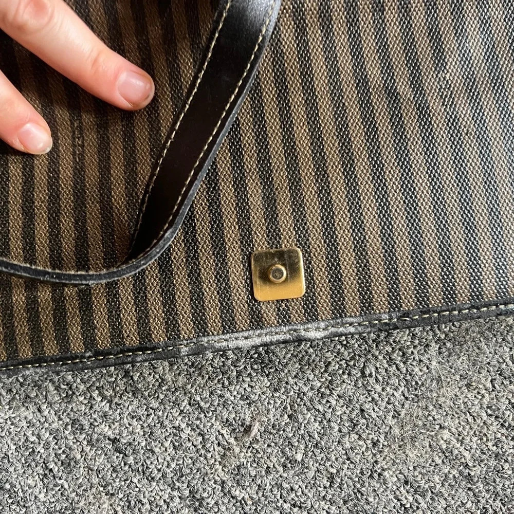Vintage Fendi Pequin Crossbody Bag Purse - Picture 11 of 16